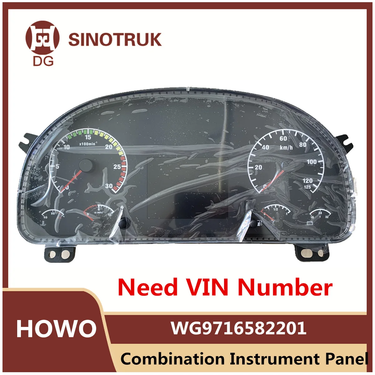 

Combination Instrument Panel WG9716582201 For Sinotruk Howo Cab Fuel Original Parts Dump Truck Cement Mixer Truck