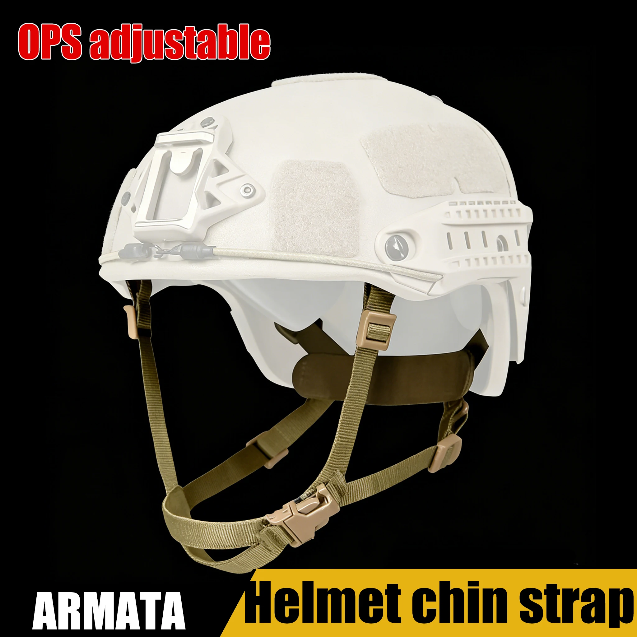 

Tactical Helmet Suspension Chin Strap System OPS Adjustable Bulletproof Grade Strap for Fast Wendy Helmet Tactical Modification