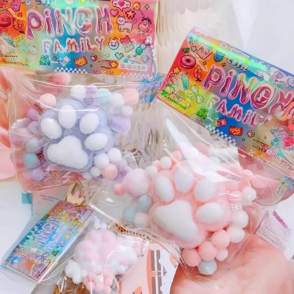 Taba Squishy Handgemaakte Massaal Kat Poot Stress Relief Speelgoed Cure Kantoor Stress Reliever Vent Fidget Speelgoed voor Kinderen Volwassenen Gift