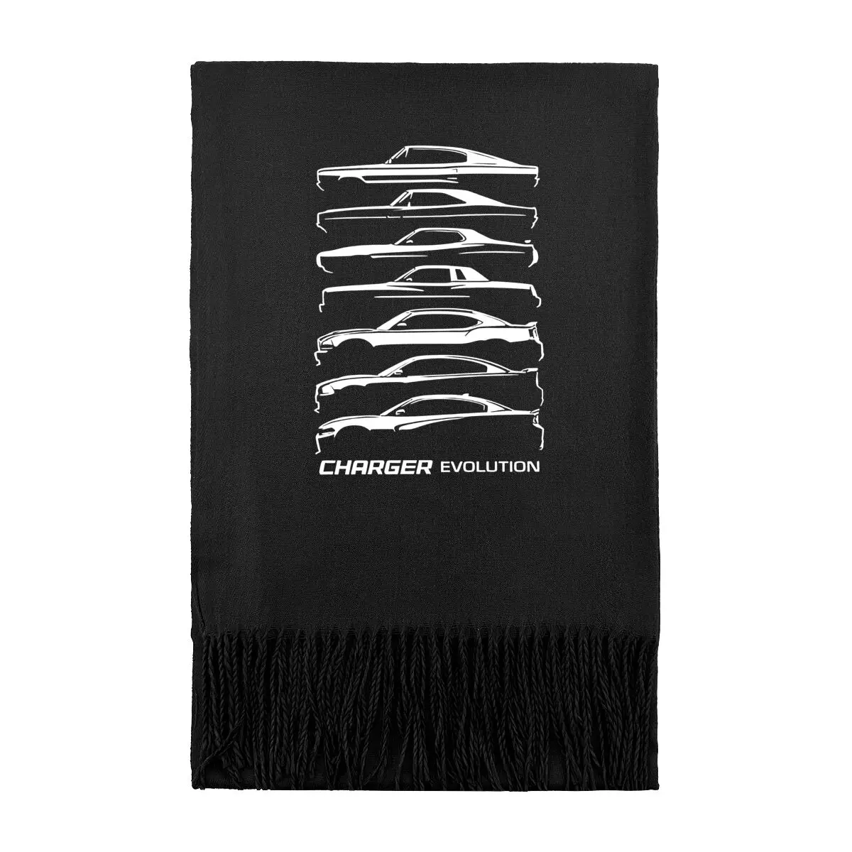 

«Зарядное устройство Эволюция» — модный длинный теплый шарф для любителей автомобилей — совершенно новый дизайн для стиля холодного сезона