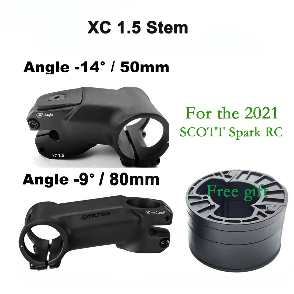 SYNCROS -14° 50mm/-9° 80mm XC 1.5 Stem for The 2021 SCOTT Spark RC Bike Stem From Taiwan 7075 Alloy Mtb Stem Mountain Bike Parts