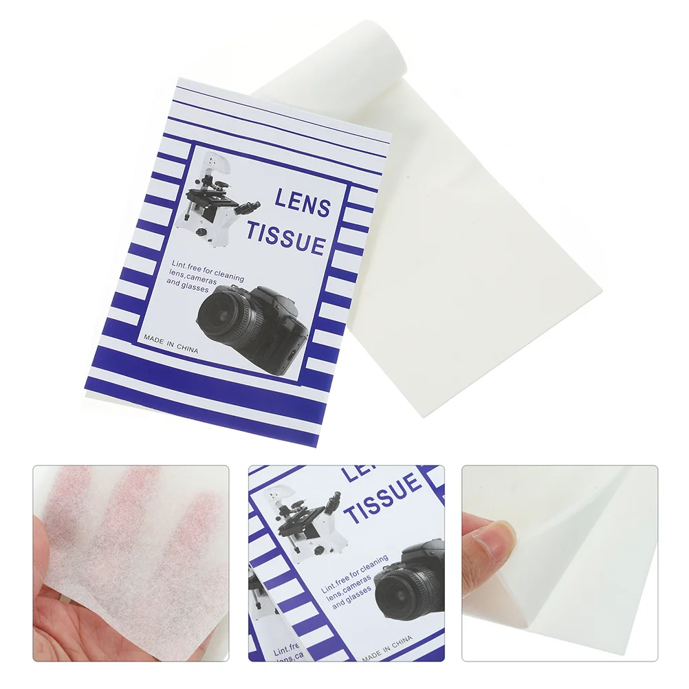 200 Pcs Screen Lens Cleaning Paper Dry Tissue Wipes Glasses Eyeglass Cell Phone Magnifier Camera Cleaner