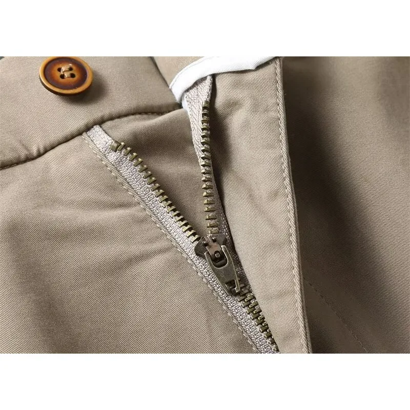KIDWHXR Herren-Shorts, Sommer, schlicht, einfarbig, hohe Taille, gerade geschnittene Shorts, elastische Taille, lockere Sport-Freizeit-Shorts für Herren – Detail 14