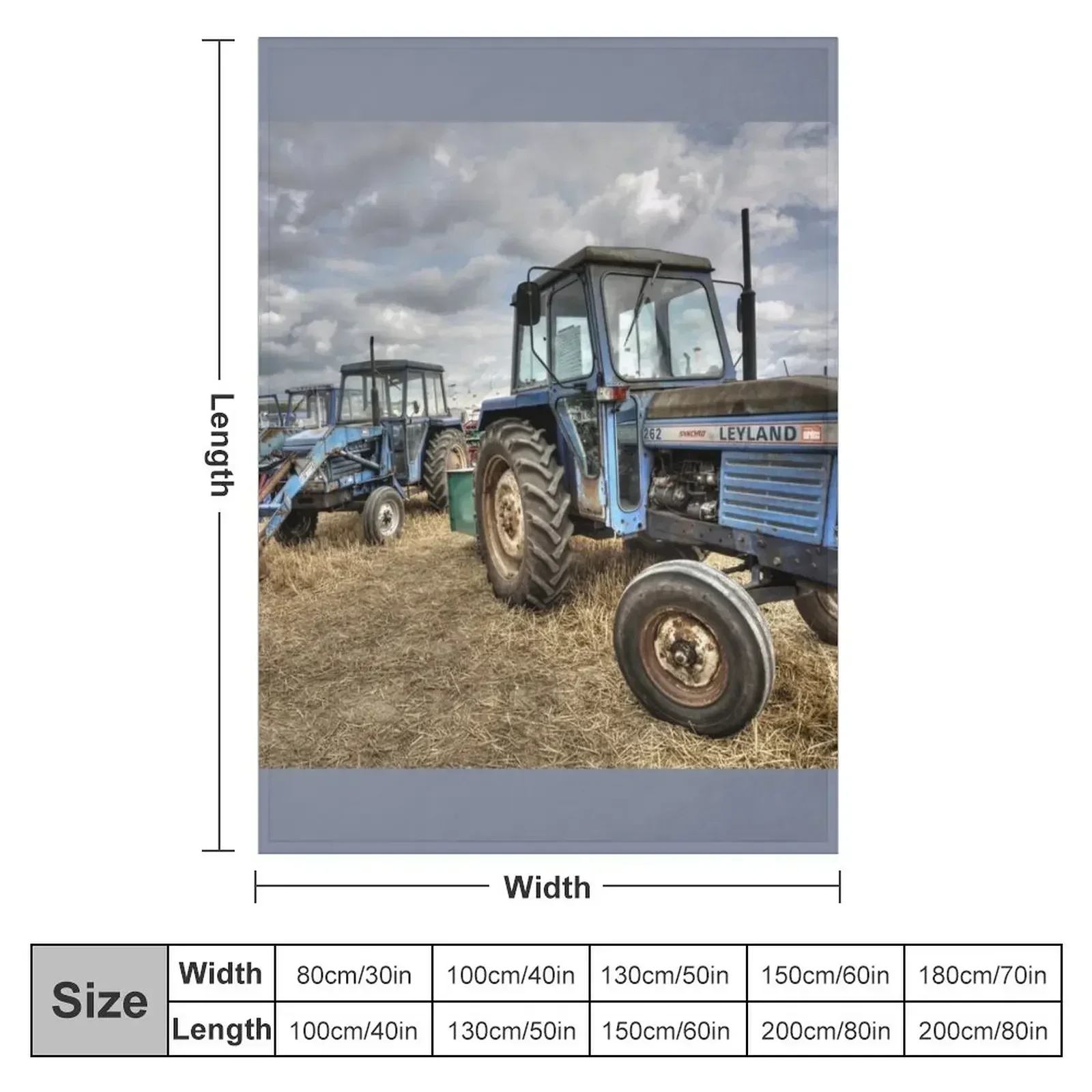 Leyland Tractors Throw Blanket Shaggy Winter beds Blankets