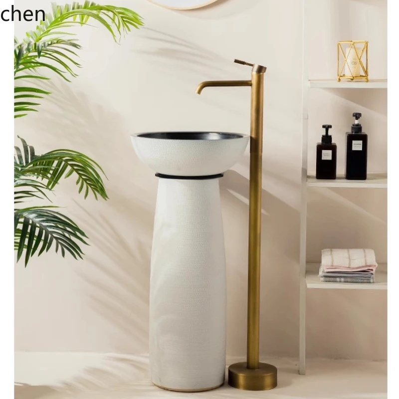 

ZML ceramic column basin outdoor wash basin platform integrated courtyard garden pool wash basin balcony