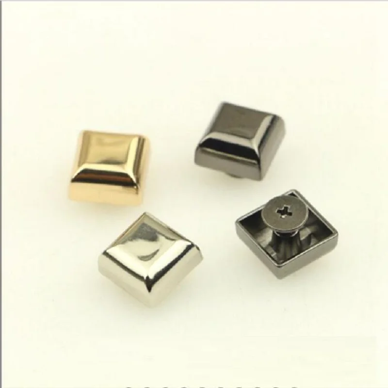 

10pcs/50pcs luggage handbag hardware accessories new 13mm square embossed bag bottom rivets