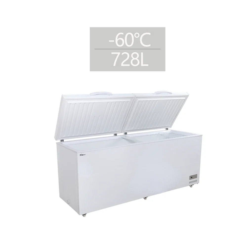 -60 Degree Chest Temperature Ultra Low freezer 728L Top Open commercial Freezer large size Deep Freezer