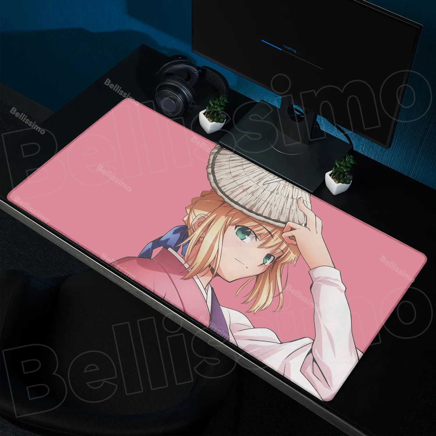 

XXL Mousepad Fate Saber Anime Mouse Pads Keyboard Pad Manga Office Accessories Desk Mat XL Mats Computer PC Gaming Non-slip HD