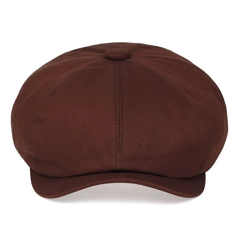 Herren Newsboy Flat Cap 100 % Baumwolle Gatsby Ivy Golf Cabbie Hat – Detail 4