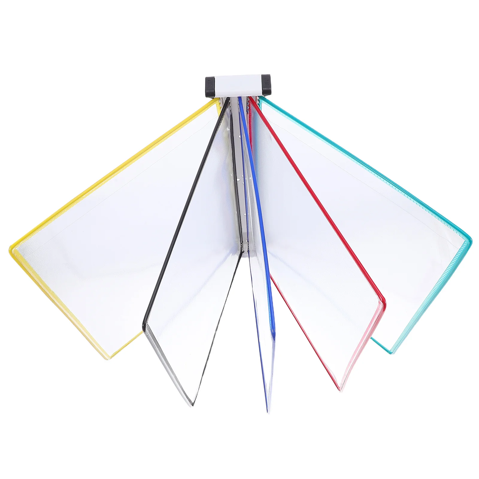 

Wall Mounted File Display Rack 5 Tier A4 Size Hanging Document Organizer Heavy Duty Iron PVC Binder Holder for Office Wall Paper