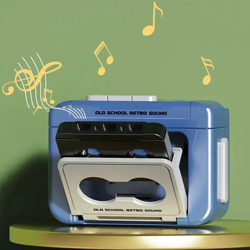 LLavero de juguete con grabadora eléctrica para niños y niñas, llavero con soporte de música, Vintage, puede grabar y reproducir música, regalos creativos