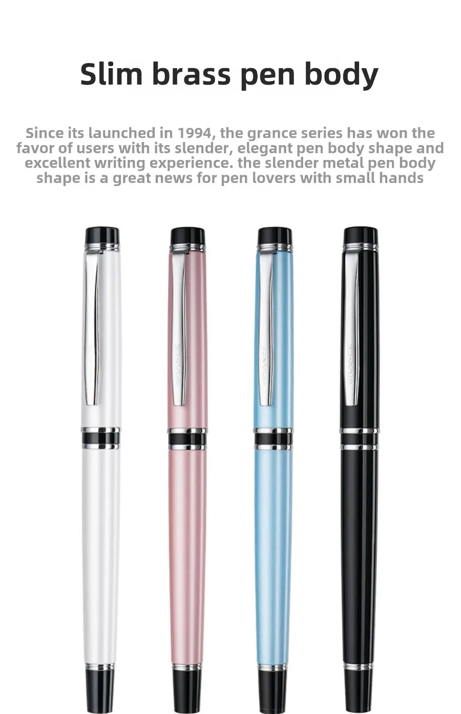 For Japan PILOT GRANCE FGRC-8SR Fountain Pen, Stainless Steel Alloy Nib, Rotary Ink Suction, Replaceable Ink Bladder
