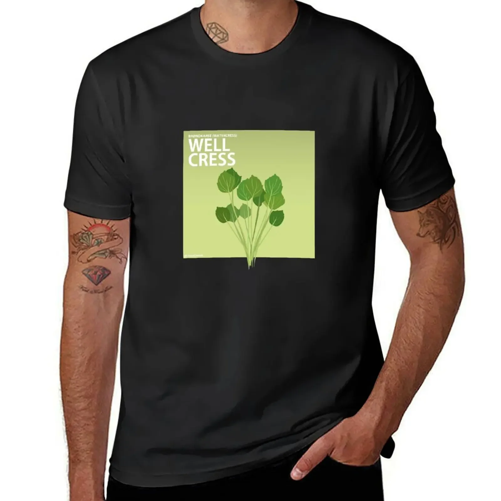 Literal Danish Well Cress. The Danish name for Watercress T-Shirt street wear tops mens cotton t shirts