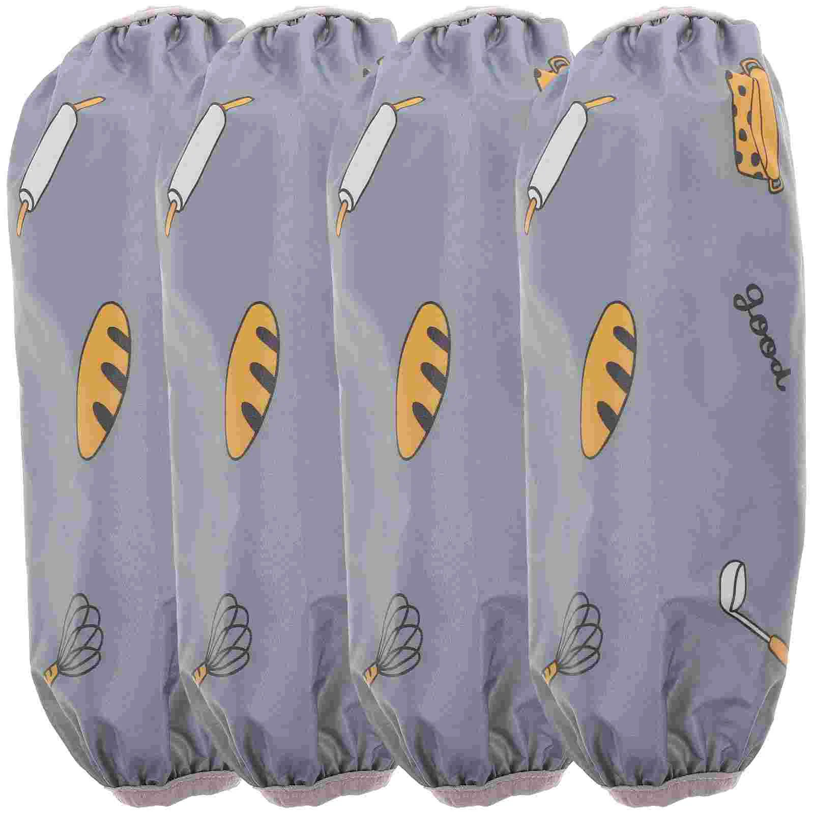 Waterproof Arm Sleeves Reusable Household Guard 2 Pair Cleaning Protector Kitchen Oilproof Dustproof Quick Dry Elastic