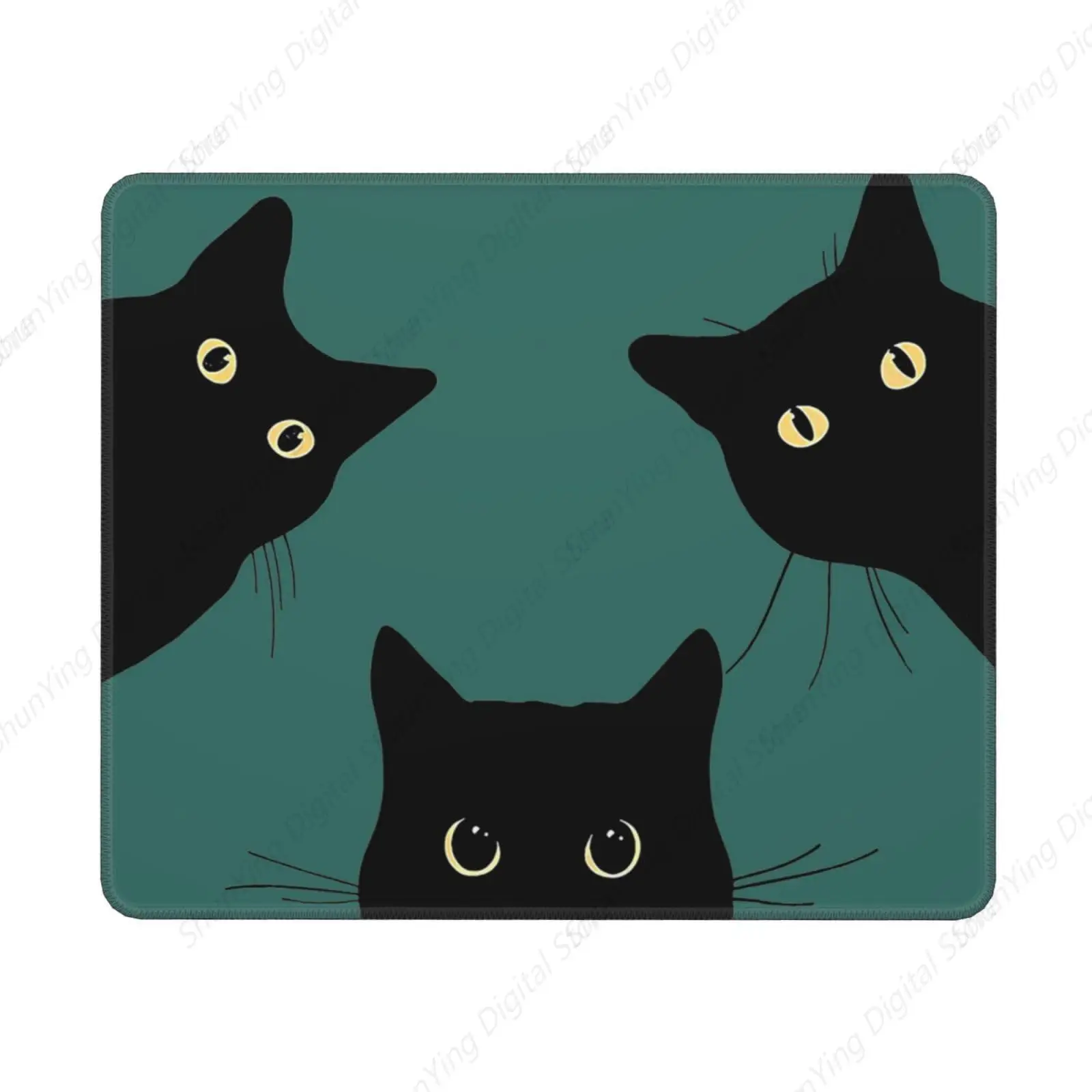 Fun 3 Cat Mouse Pad Square Cute Office Computer Desktop Laptop Non slip Rubber Mouse Pad 18*22cm