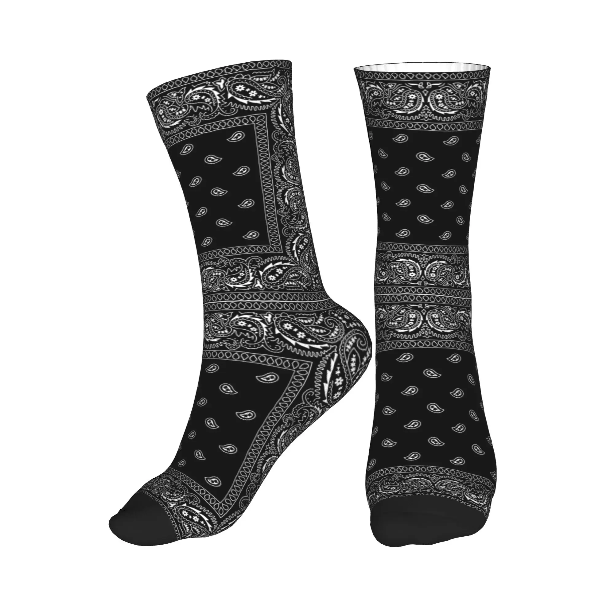 

Ethnic Bohemia Style Paisley Bandana Dress Socks Men Women Warm Funny Novelty Crew Socks