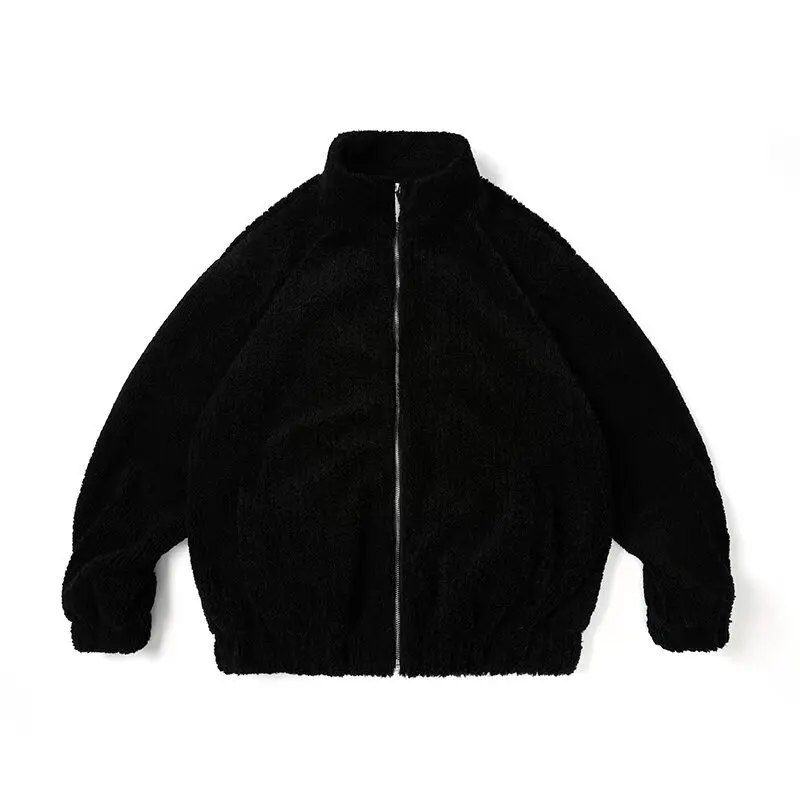 Autumn Winter Japanese Retro Stand Collar Warm Jacket for Men Fashion Casual Loose Sweatshirt Coat Streetwear Men Clothing