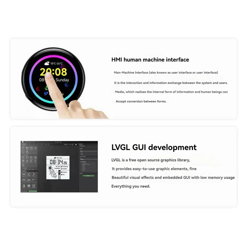 Solid ESP32 S3 Scheda di sviluppo Display AMOLED da 1,43 pollici Touchscreen con porta SD/QMI8658C Sensore a 6 assi per Arduino LVGL A