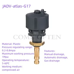 Automatic Drain Valve 2901056300 ATLAS COPCO Auto Drain Valve G3/8 G1/2 JADV-ATLAS-G17 /20 Pneumatic Accessories1Mpa