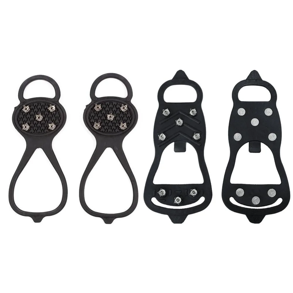 تسلق الصخور الأشرطة 1 زوج 58 الأسنان المضادة للانزلاق المسامير لتسلق الجبال في الهواء الطلق الثلوج المشي لمسافات طويلة التزلج للجنسين أغطية الحذاء