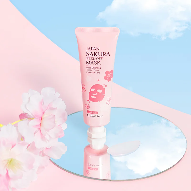 

2pcs Sakura Peeling Face Mask Deep Cleansing Firming Brightening Blackhead Removed Tear Off Mask Facial Skin Care 50g