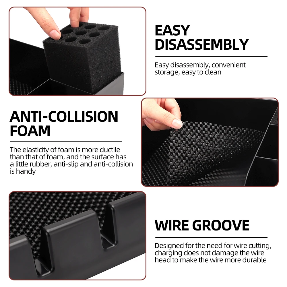 Black Barber Clipper Tray Organizer Storage Shelf