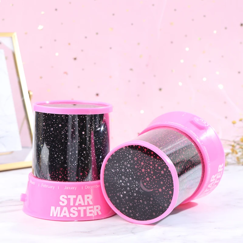 Starry Sky LED Night Light Projetor para crianças, estrela e lua, Baby Sleep Colorful Lamp, 1pc