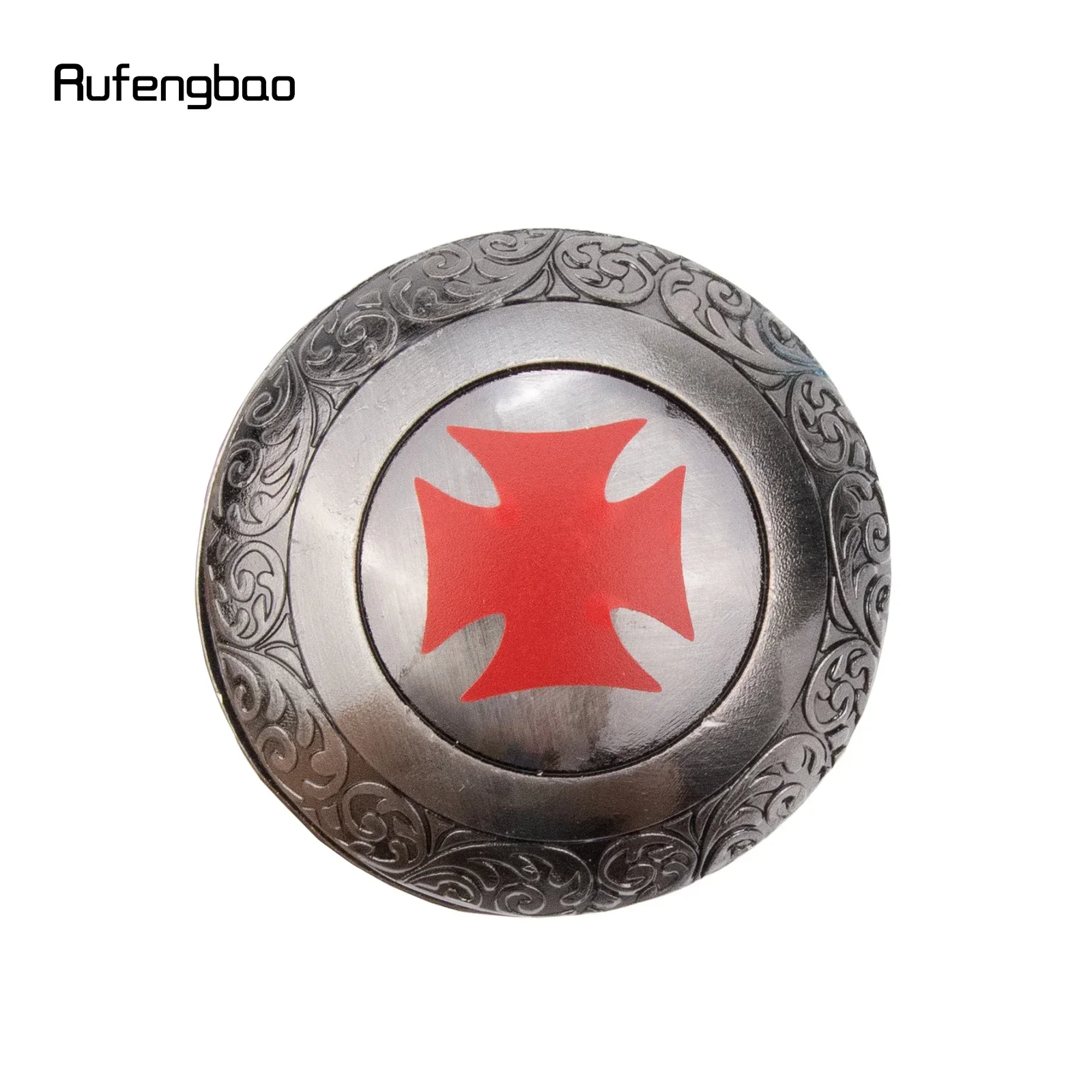 Canna da passeggio con fiore rotondo in resina argentata Bastone decorativo in acciaio alla moda Gentiluomo Elegante pomello per canna cosplay Crosier 90 cm