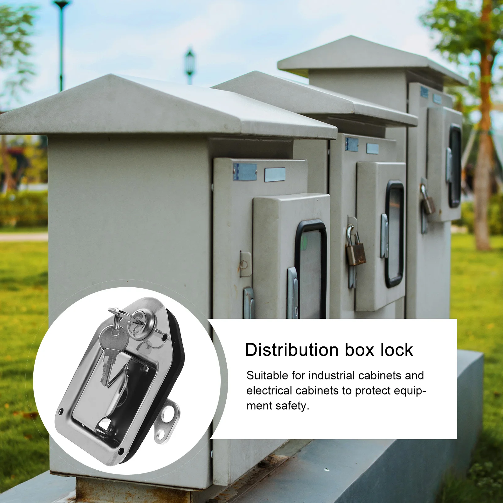 

Distribution Box Lock Toolbox Latch RV Compartment Replacement Stainless Steel Industrial Electrical Cabinet Tool Box Locks with