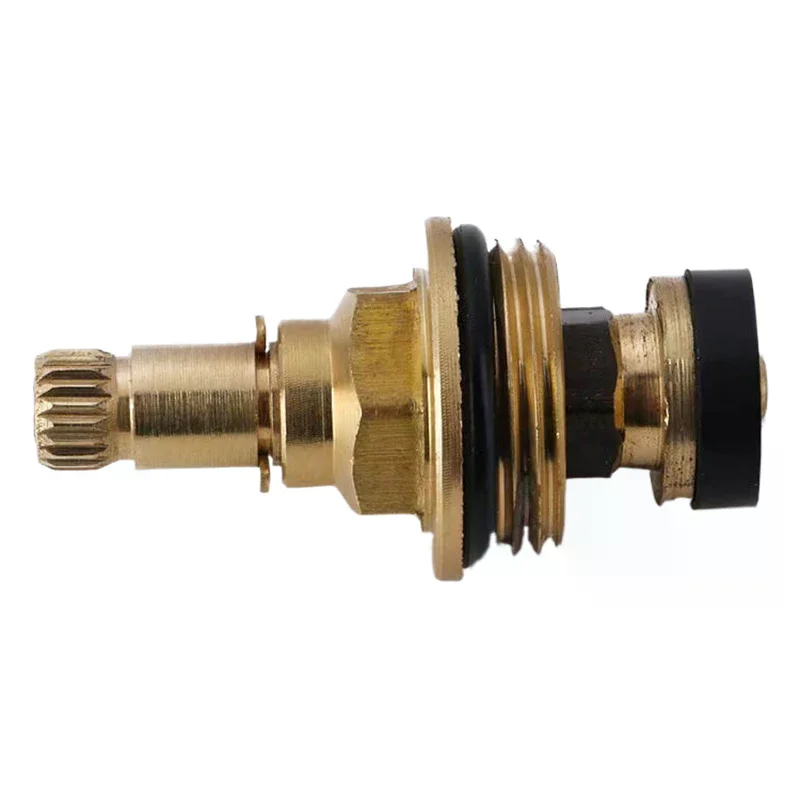 Brass Slow Opening Spool Faucet Hot And Cold Water Spool G1/2 Kitchen Sink Mixer Tap Stream Sprayer Head Yellow Mixer Tap