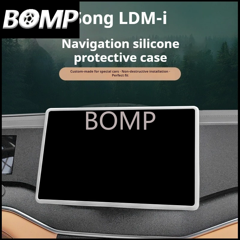 BOMP Fit for BYD Song L DM i Central Control Screen Protector Navigation Display Silicone Frame Car Interior Modification