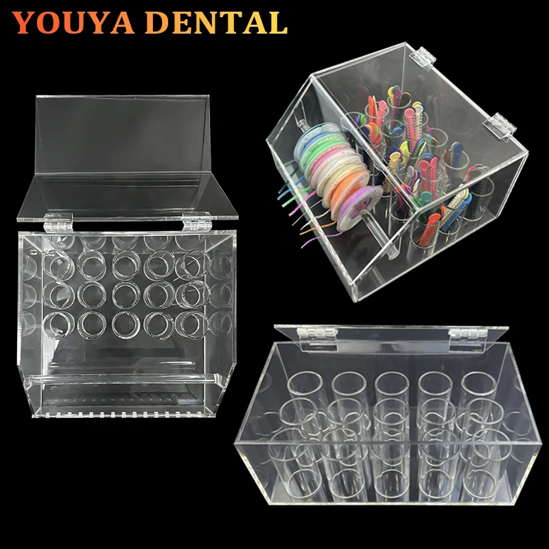 

1box Dental Brace Tie Box Orthodontic Power Chain Placer Tie Box Bow Wire Placement Box Storage Box Dentistry Tools
