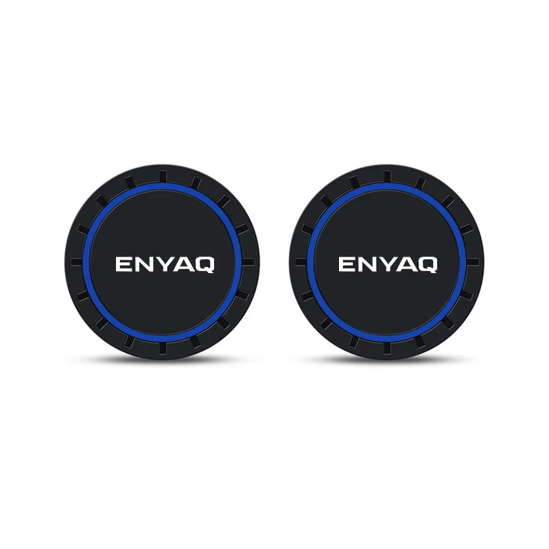 

Universal Car Badge Styling PVC Coaster Silica Gel Anti-slip Water Cup Pads Auto Accessories For Skoda Enyaq iv80 2023 2024 2021