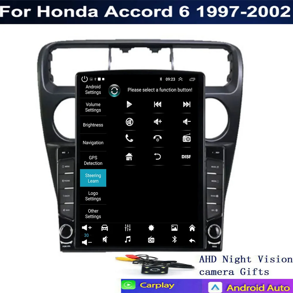راديو السيارة لهوندا أكورد 6 1997 1998 1999 2000 2001-2003 CarPlay اللاسلكي أندرويد السيارات 4G DSP سيارة الوسائط المتعددة لتحديد المواقع DVR autoradio