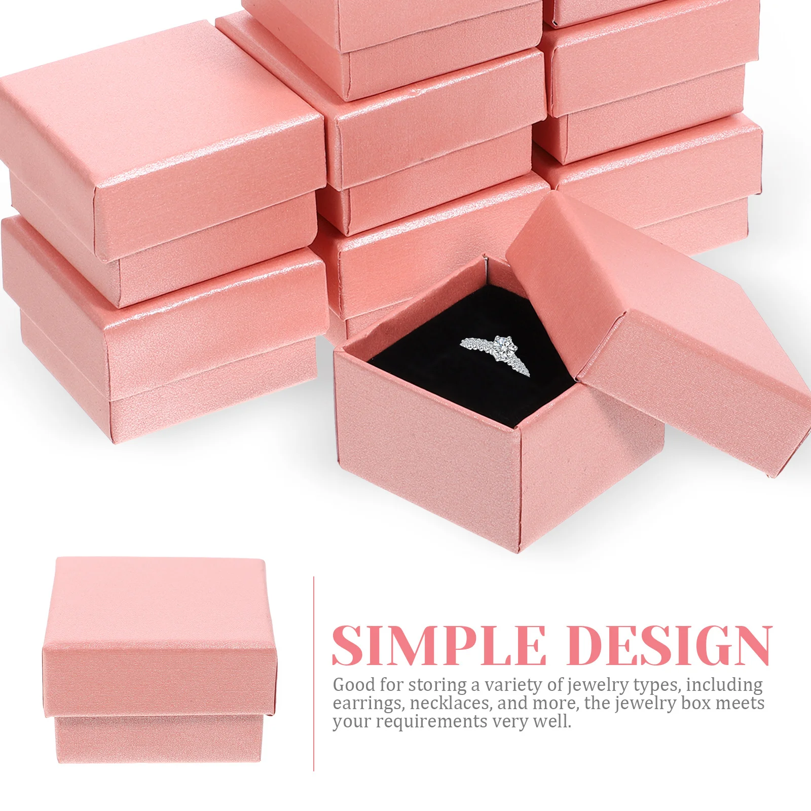 

10Pcs Earring Gift Box Set Jewelry Packaging Boxes for Gifts Necklace Ring Storage Waterproof Reusable Container