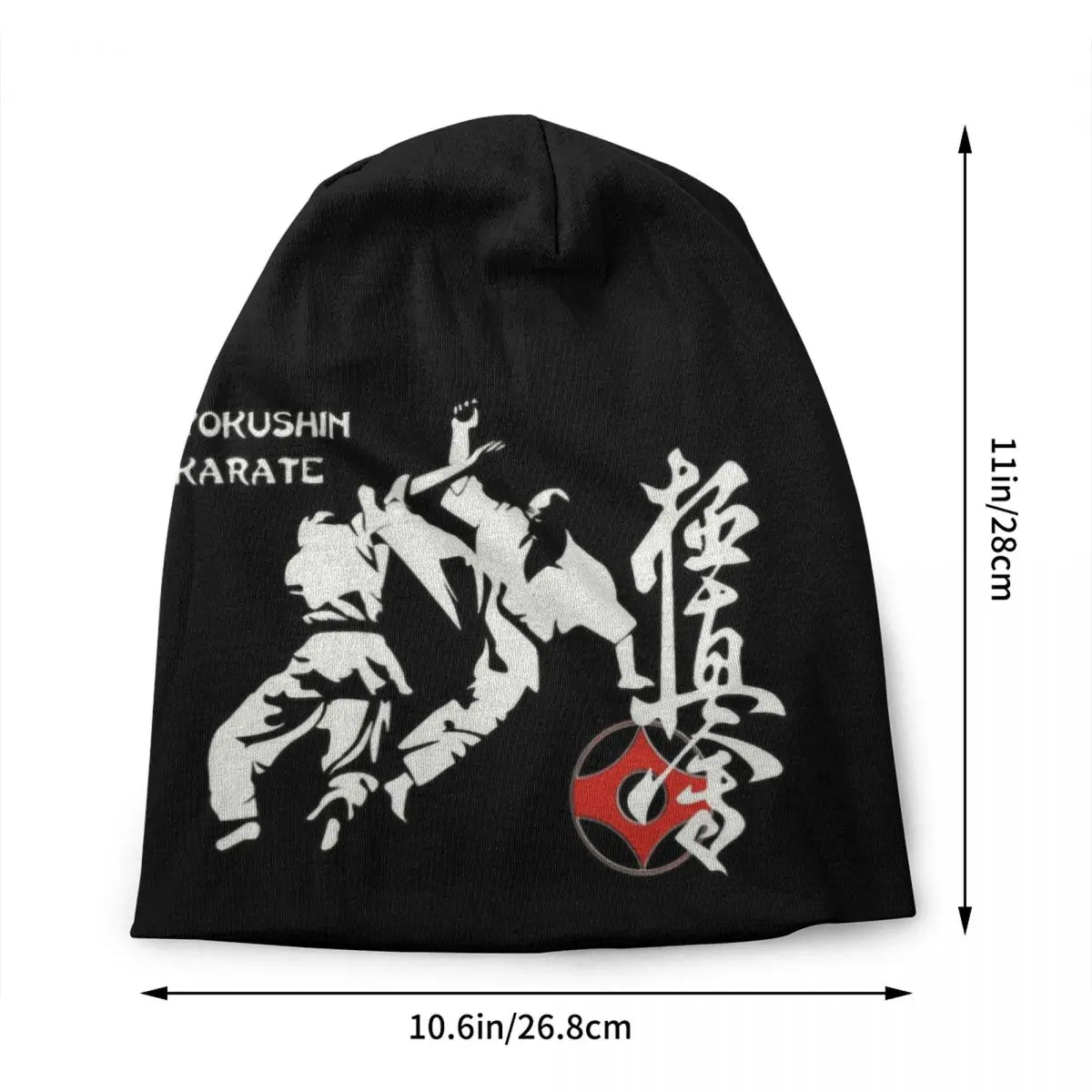 Custom Kyokushi Karate Kumite Scene Bonnet Hat Knit Hats Unisex Adult Fighter Martial Arts Warm Winter Skullies Beanies Caps