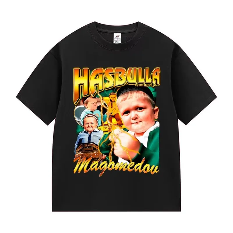 

Винтажная классическая футболка с рисунком Hasbulla Magomedov, женская футболка Khabib Blogge Fighting, большие хлопковые футболки, летняя модная футболка