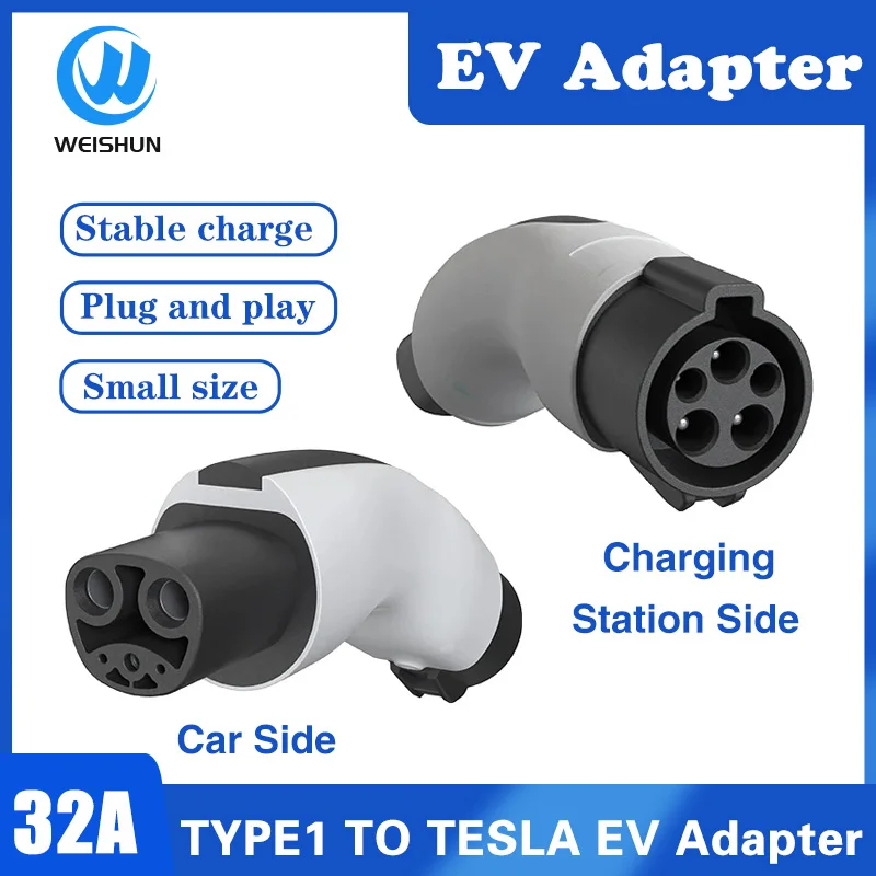 

EV Charger Adapter Type1 J1772 to Tesla Model X Y 3 S for Electric Vehicle Charging Gun Connector EVSE Conversion Teslas Socket