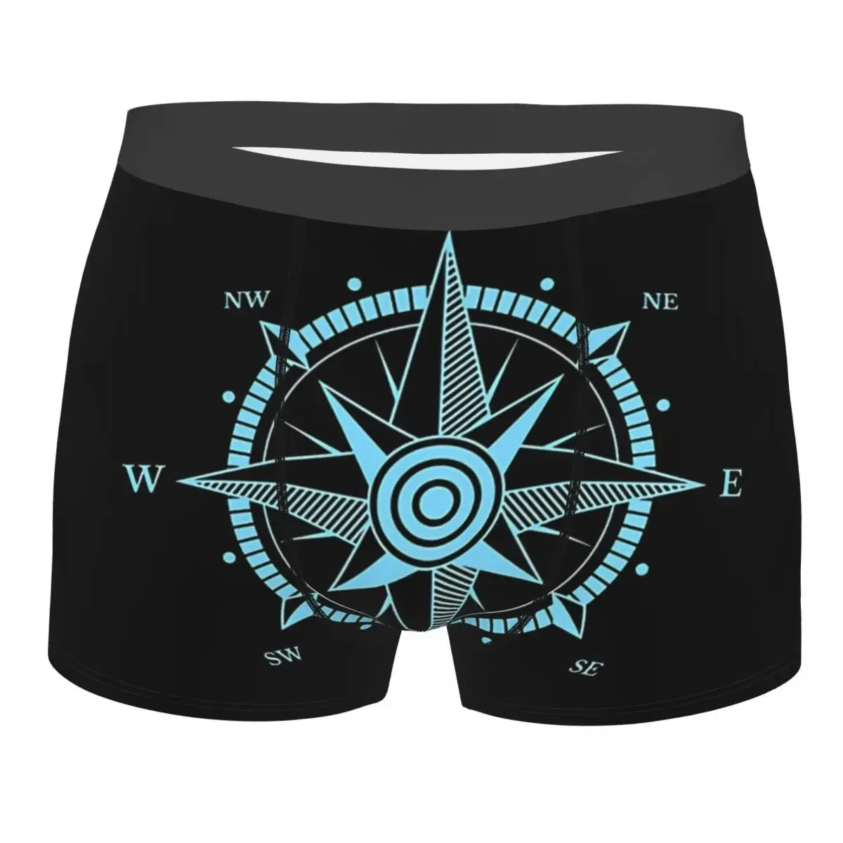 Nautical Compass Card Sailors Captains Men Boxer Briefs Underwear Anchor Highly Breathable Top Quality Sexy Shorts Gift Idea