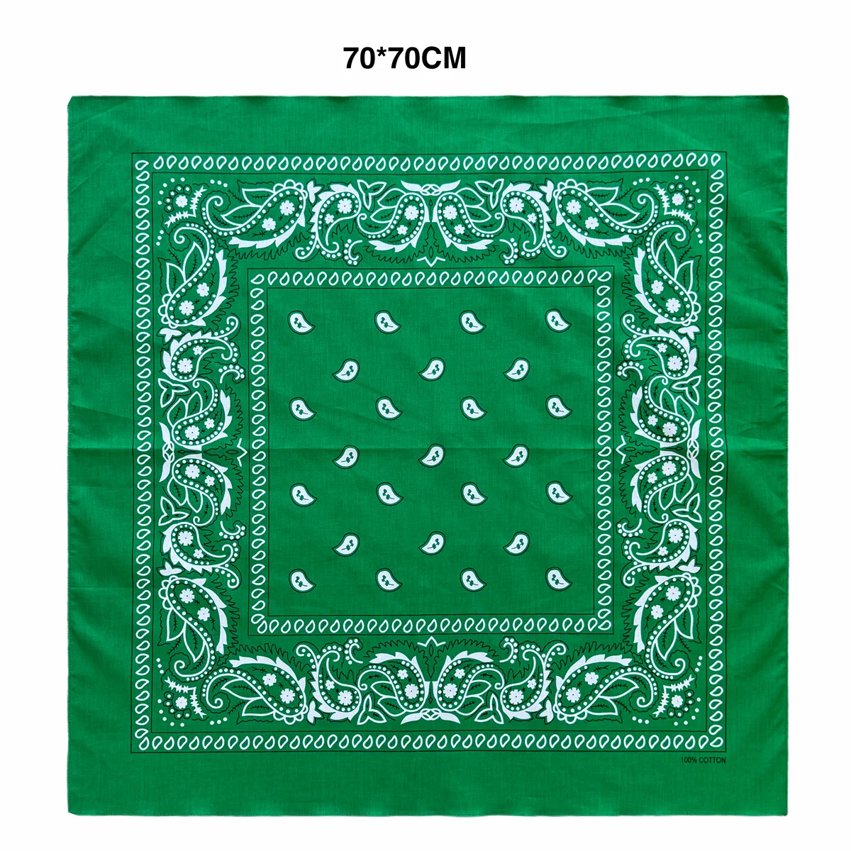 High Quality 70CM Oversized Hip Hop Cashew Cotton Square Bandana Scarf Headband Black Paisley Gifts For Men/Boys/Girls image 5