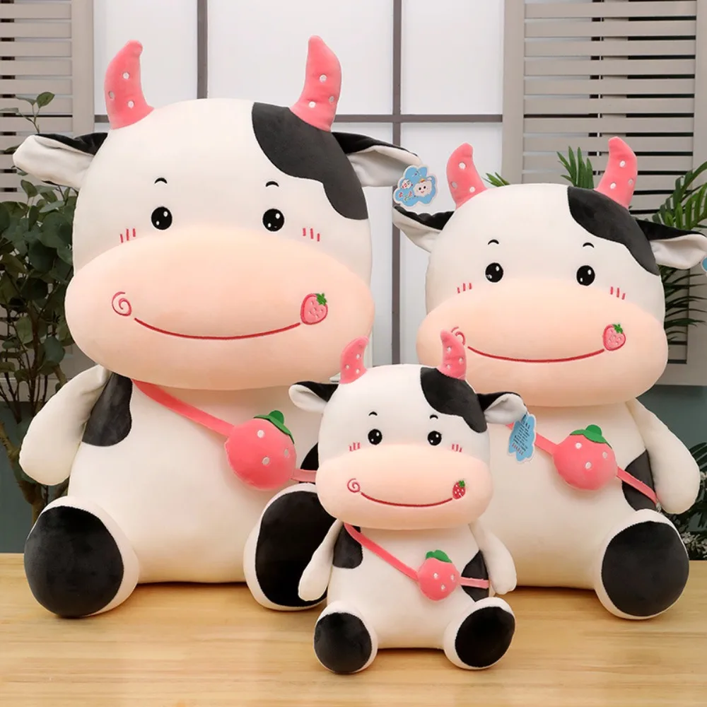 

Cute Animal Milk Cow Plush Doll Simulation Cattle Cow Plush Toy Fluffy Soft Kid's Accompany Dolls Christmas