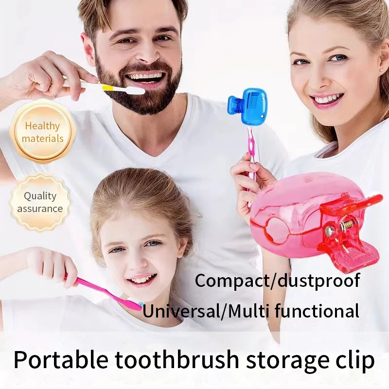 1PCS Travel Toothbrush Head Covers Toothbrush Protector Cap Brush Pod Case Protective Portable Plastic Clip For Household Travel