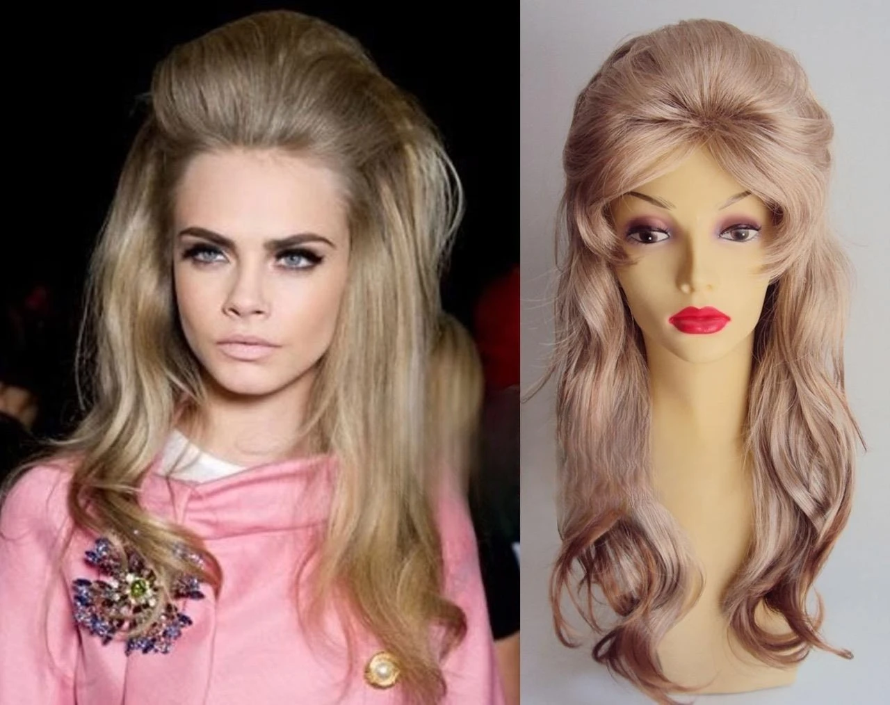 DELUXE BARBARELLA 1960's LONG WAVY BLONDE BEEHIVE DRAG FASHION COSTUME WIG