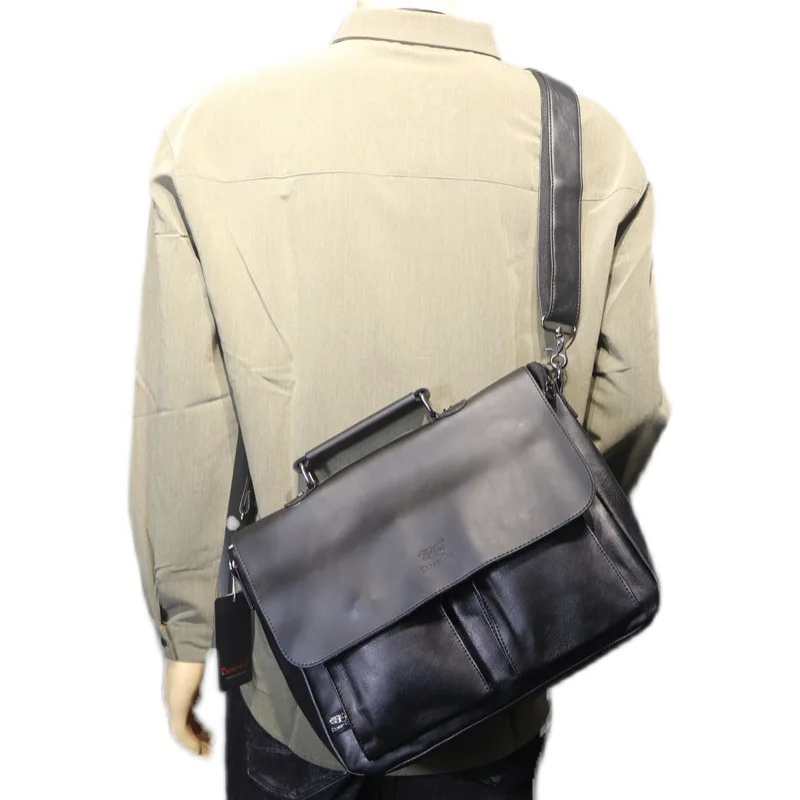 ThreeboxFashion-Bolso de mano de estilo japonés para hombre, bandolera Retro, informal, a la moda