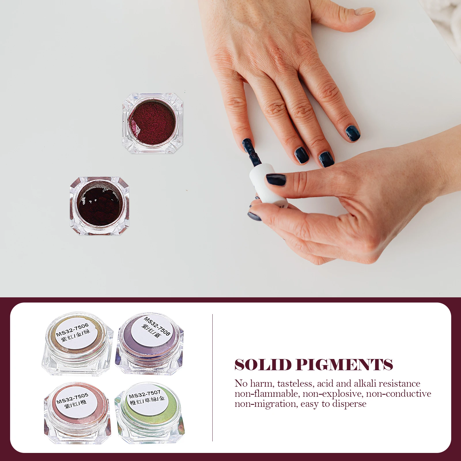 

4 pcs Color Shifting Pigment Epoxy Resin Dye Mica Solid Pearlescent Nail Car Diy Crafts Long Lasting