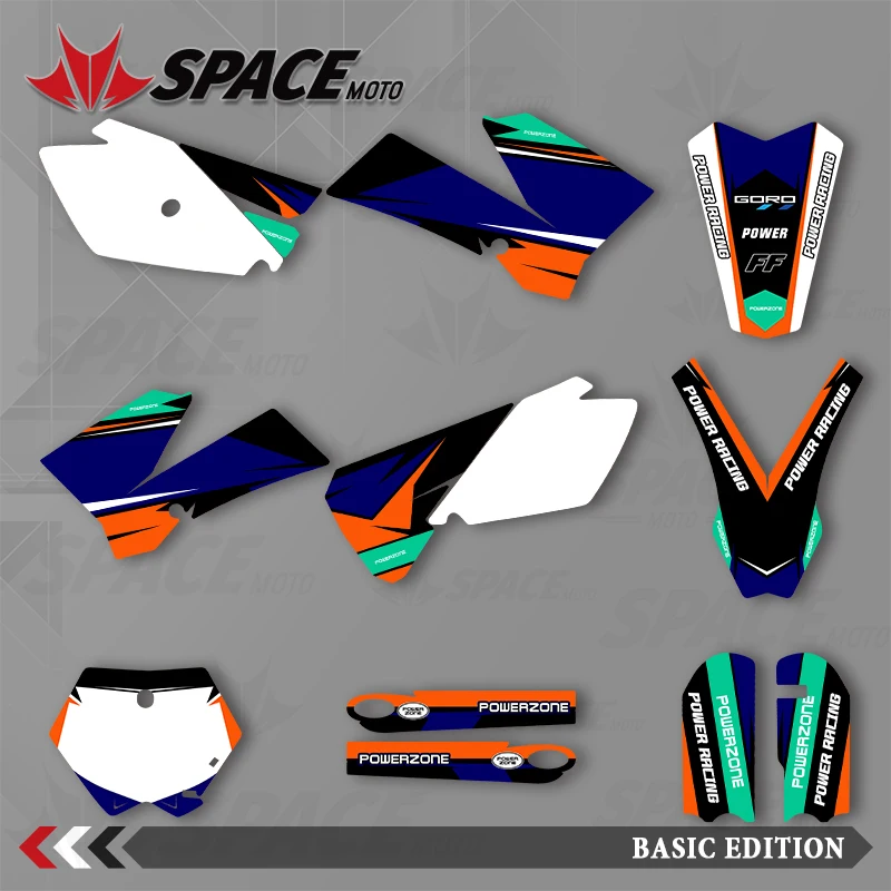 

SPACE MOTO графический фон наклейки наклейки мотоцикл для KTM 03-12SX85