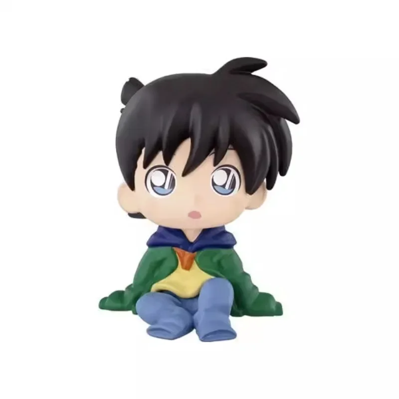 Detective Conan Bandai Gashapon Original Anime Figure Shinichi Sitting Posture 1 Kids Toys Car Interior Ornaments Model Gift