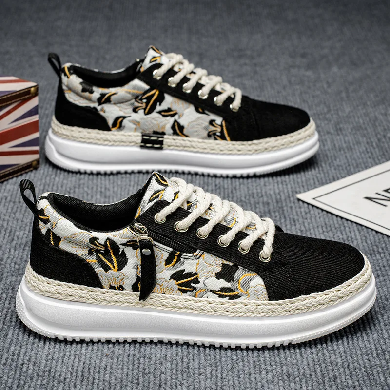 

Мужские повседневные кеды из канваса Весна 2026: Классическая универсальная спортивная обувь для активного отдыха в трендовых цветах