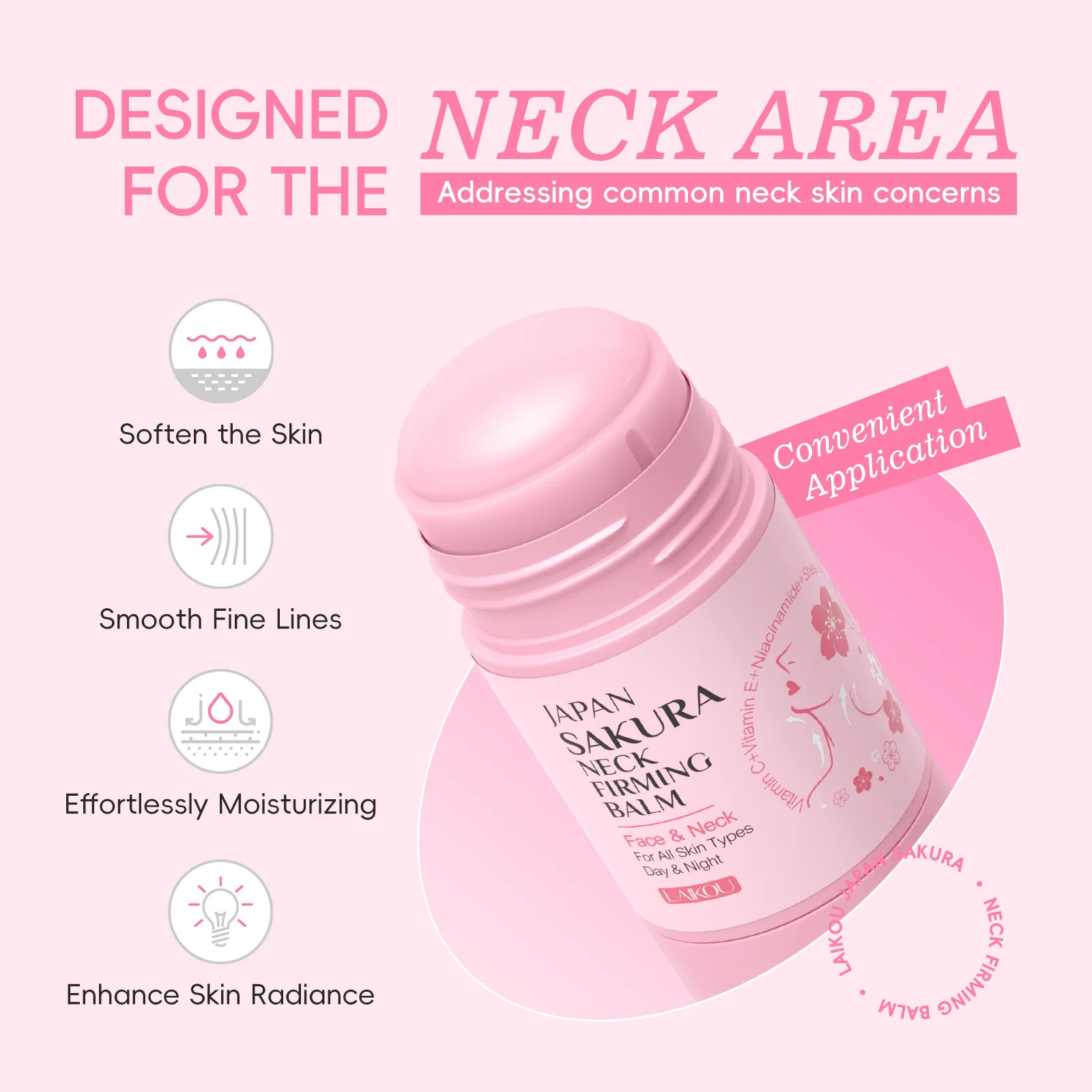 Neck Tightening Stick 40g Firming Lifting for Saggy Skin Wrinkle Reducer Neck Care Roll On Travel Size Daily Anti Aging Skincare