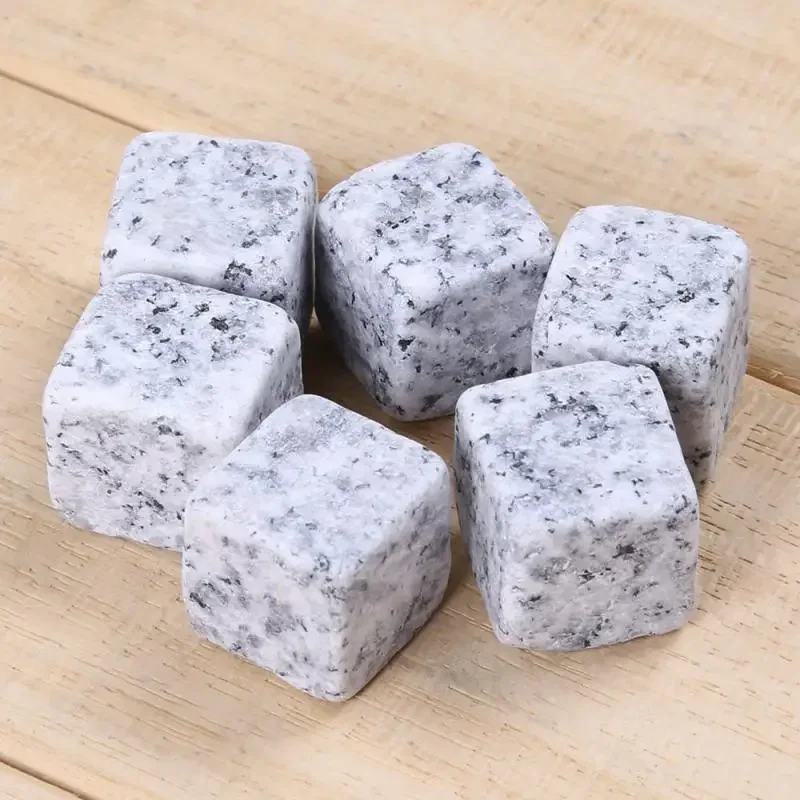 Natural Granite Whiskey Stones Sipping Ice Cube Whisky Stone Wine Rocks Cooler Wedding Gift Favor Christmas Bar Accessories